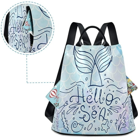 Mermaid Scales Print Laptop Backpack High School Bookbag Casual Travel Daypack Mermaid Scales Print Laptop Backpack High School Bookbag Casual Travel Daypack